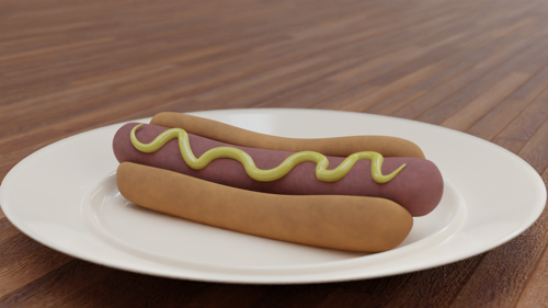 Procedurally Textured Hot Dog. preview image